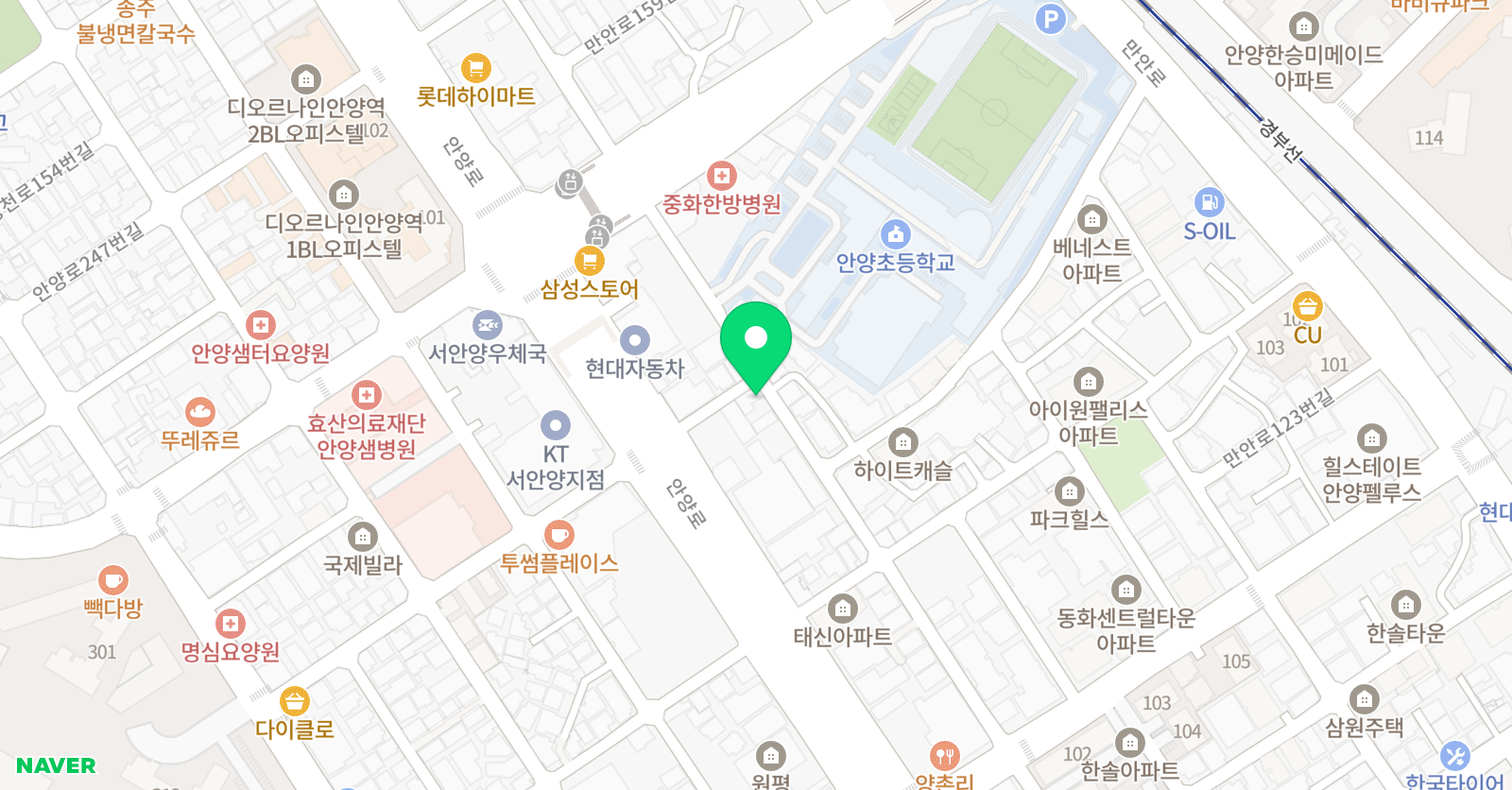 GNB 어학원 혜인아카데미 위치