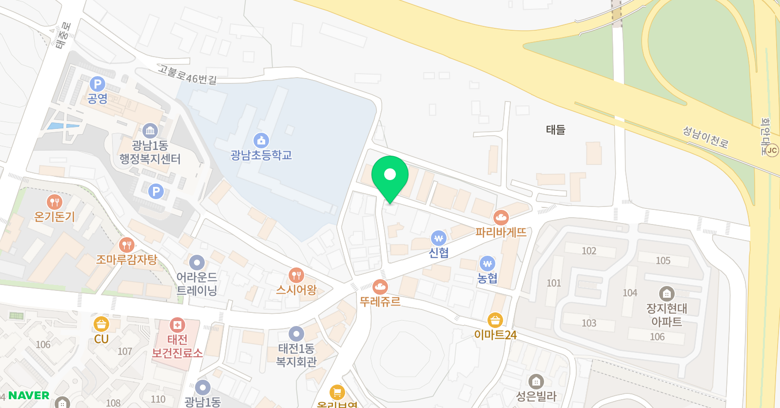 뮤직포레 음악학원 위치