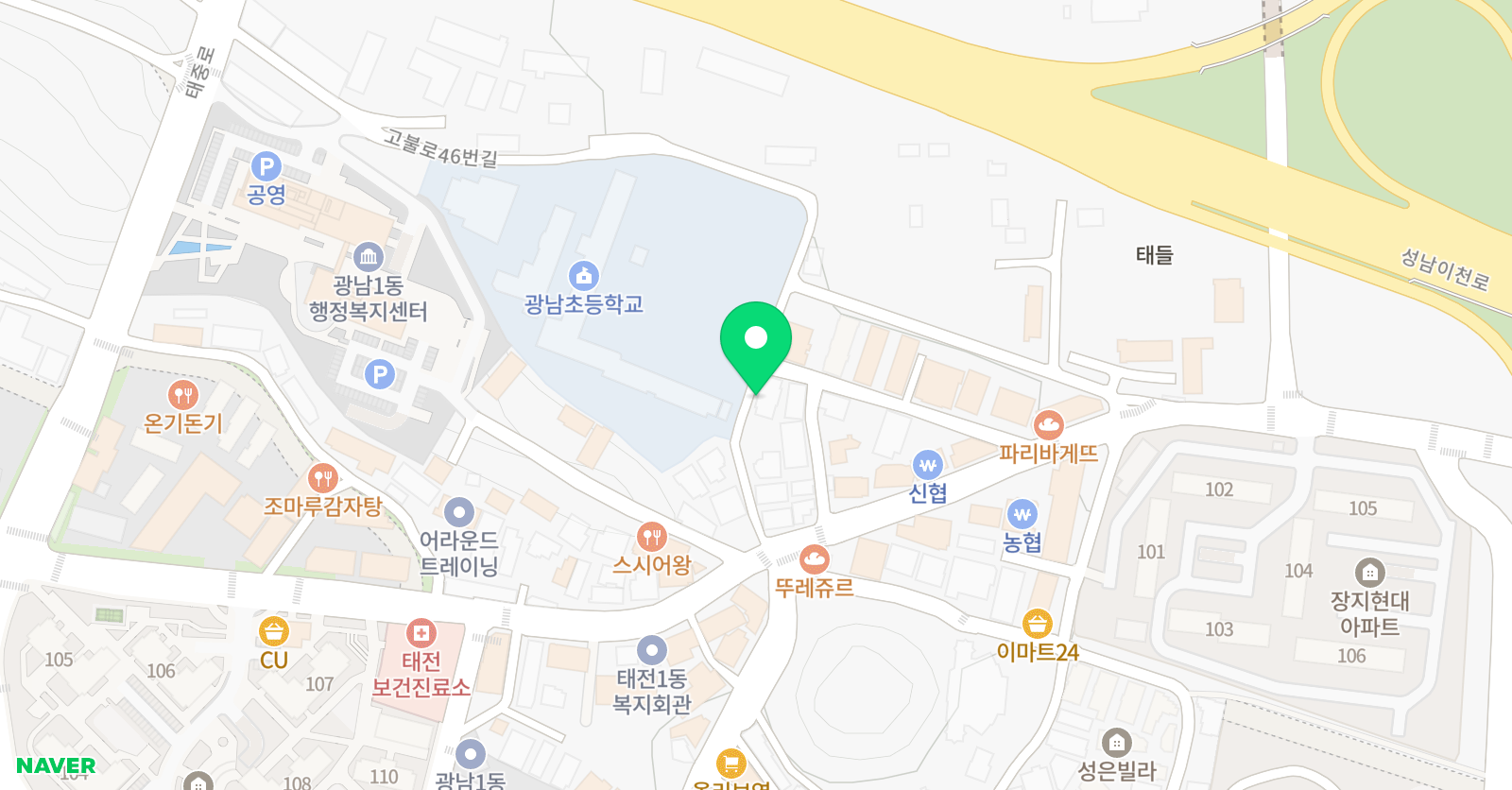 광남 태권도 위치