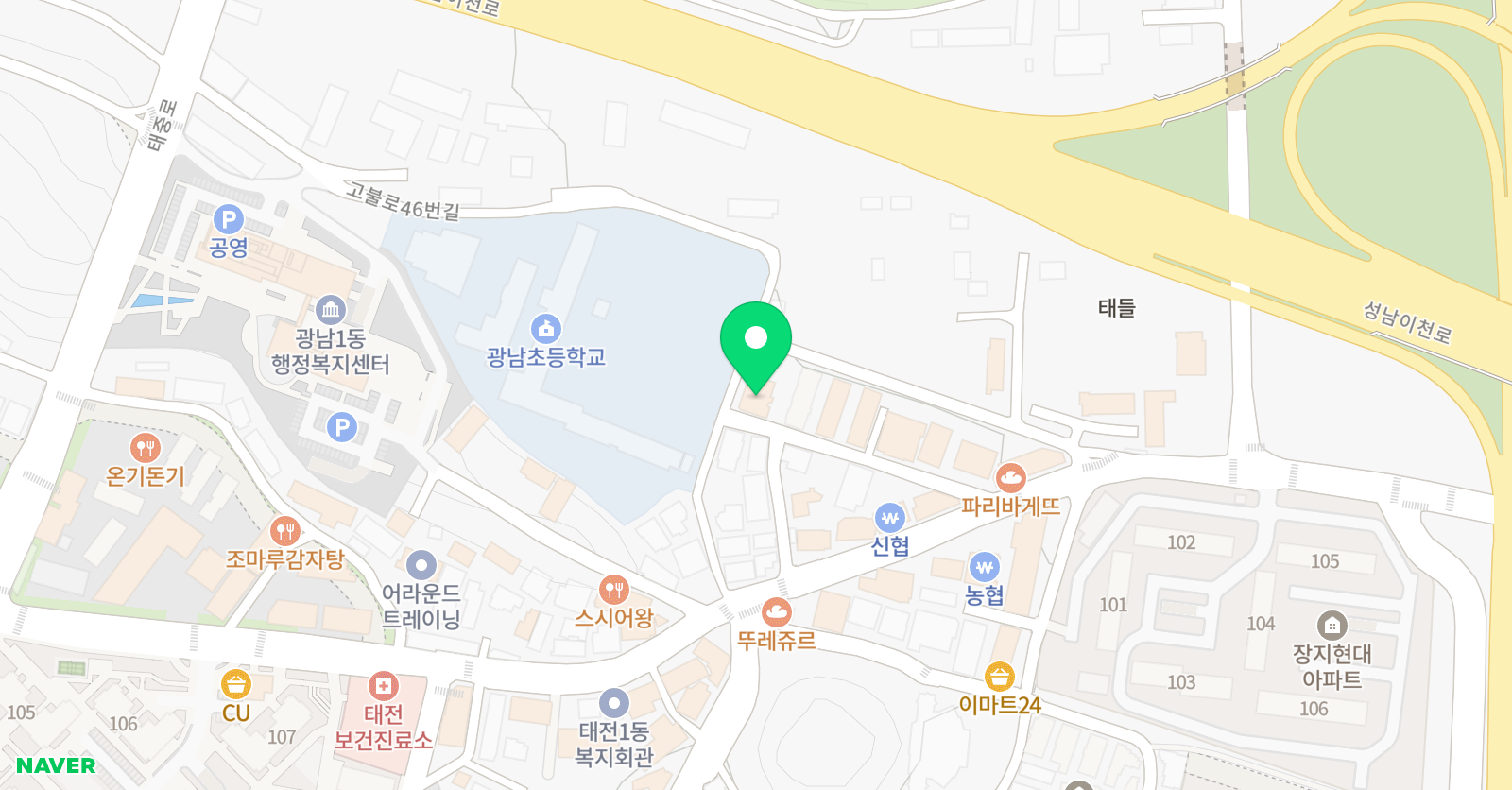 삼성 영어 수학여우 광남초학원 위치