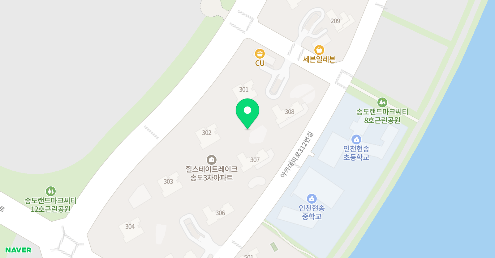 뮤엠 영어 송도힐레이크3차NEST 위치