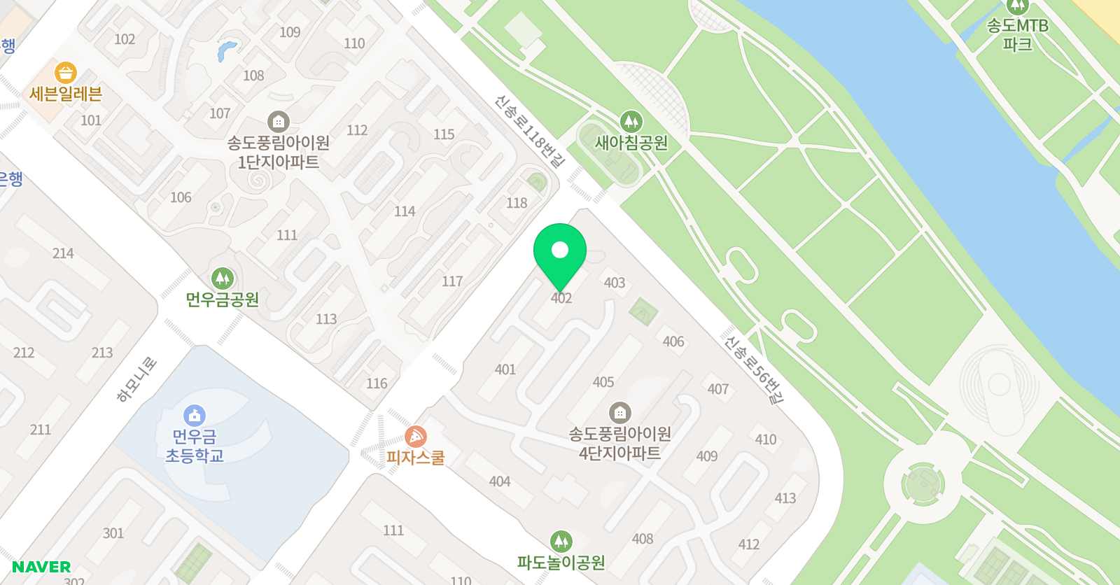 그린아트스콜레 송도해돋이 위치