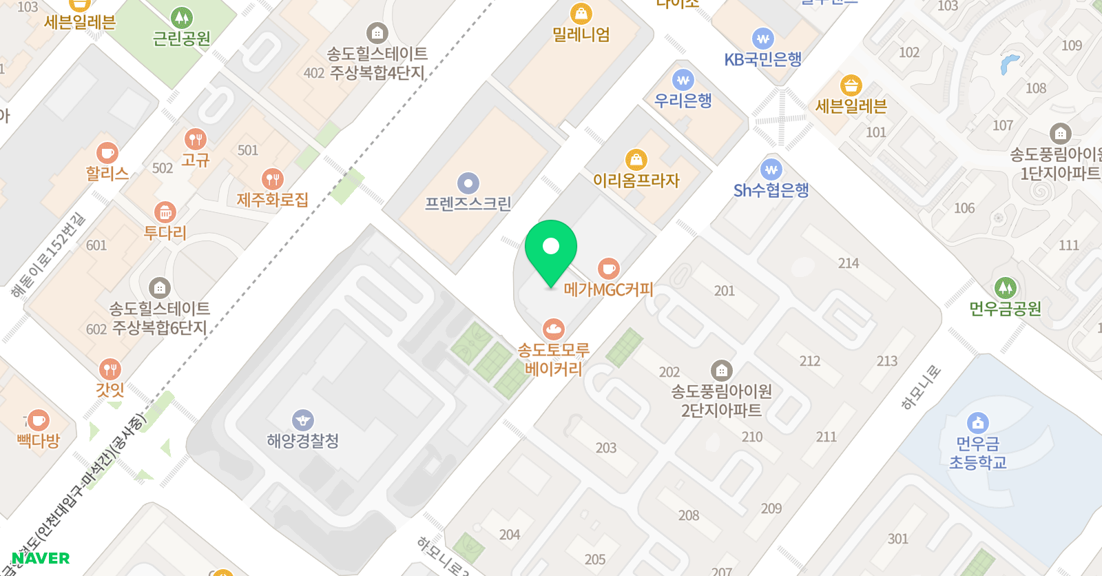 오름스터디 학원 위치