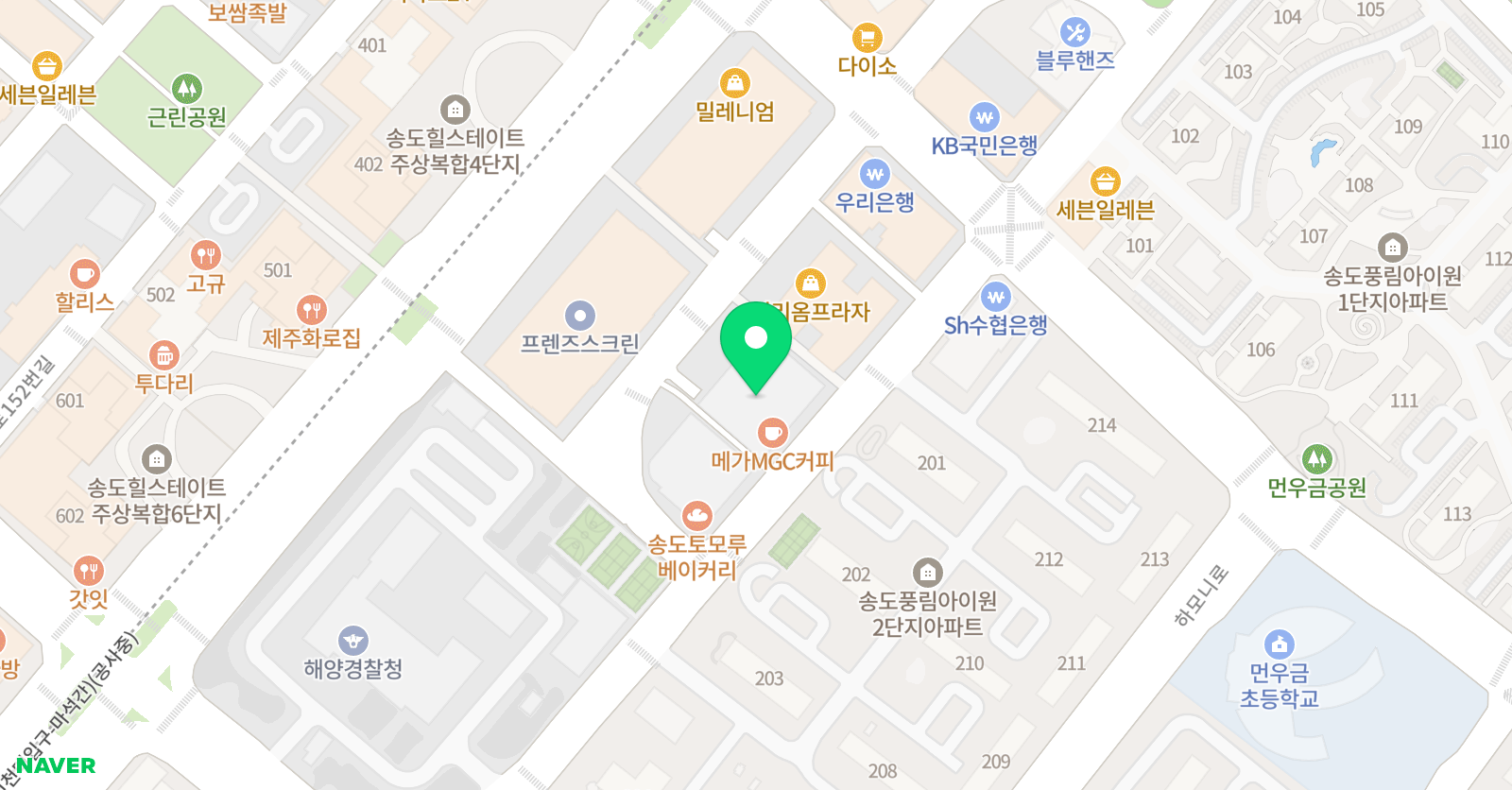 귀큰여우창작소 송도센터 위치