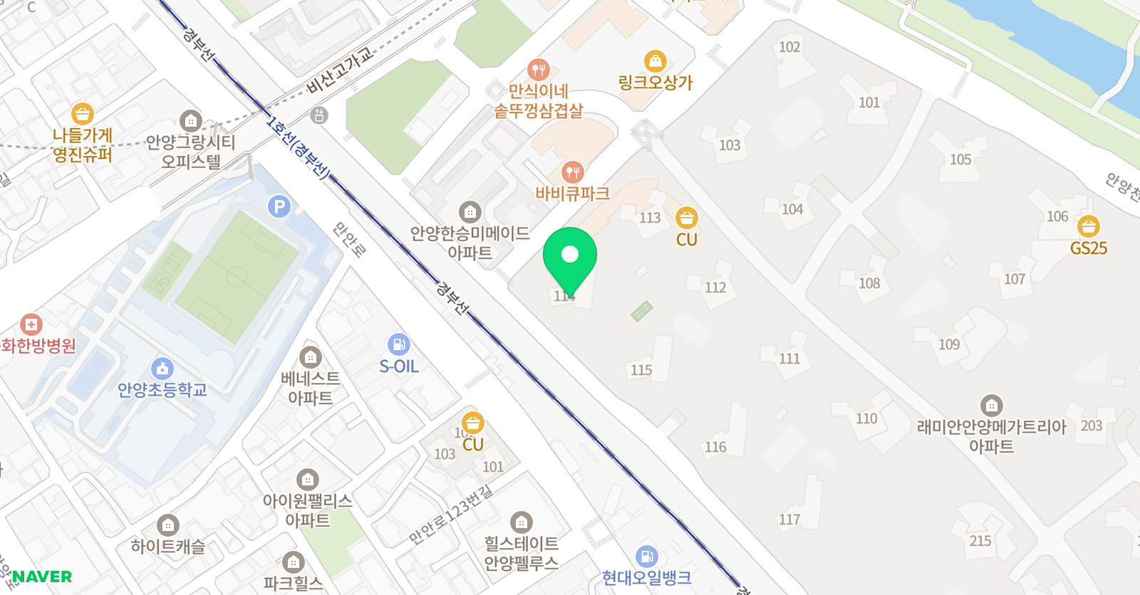 생각의고수 생각의고수 안양메가센터 위치