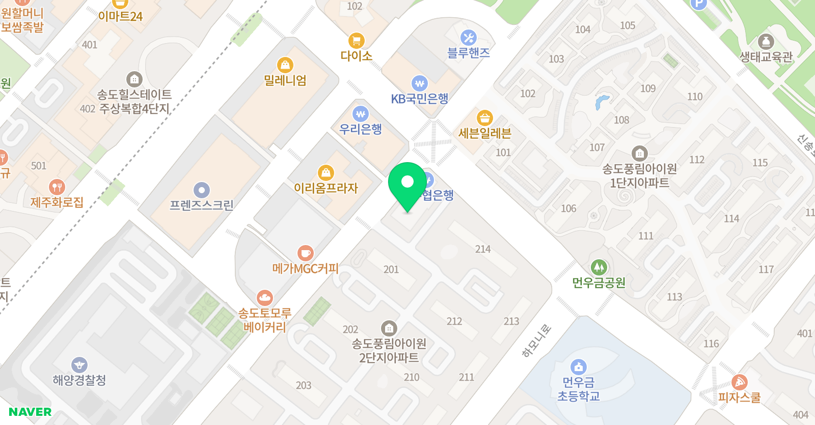 어시브 수학 송도학원 위치