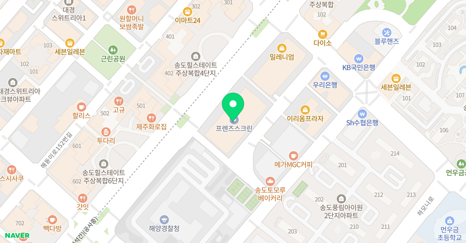 바른 미술학원 송도캠퍼스 위치