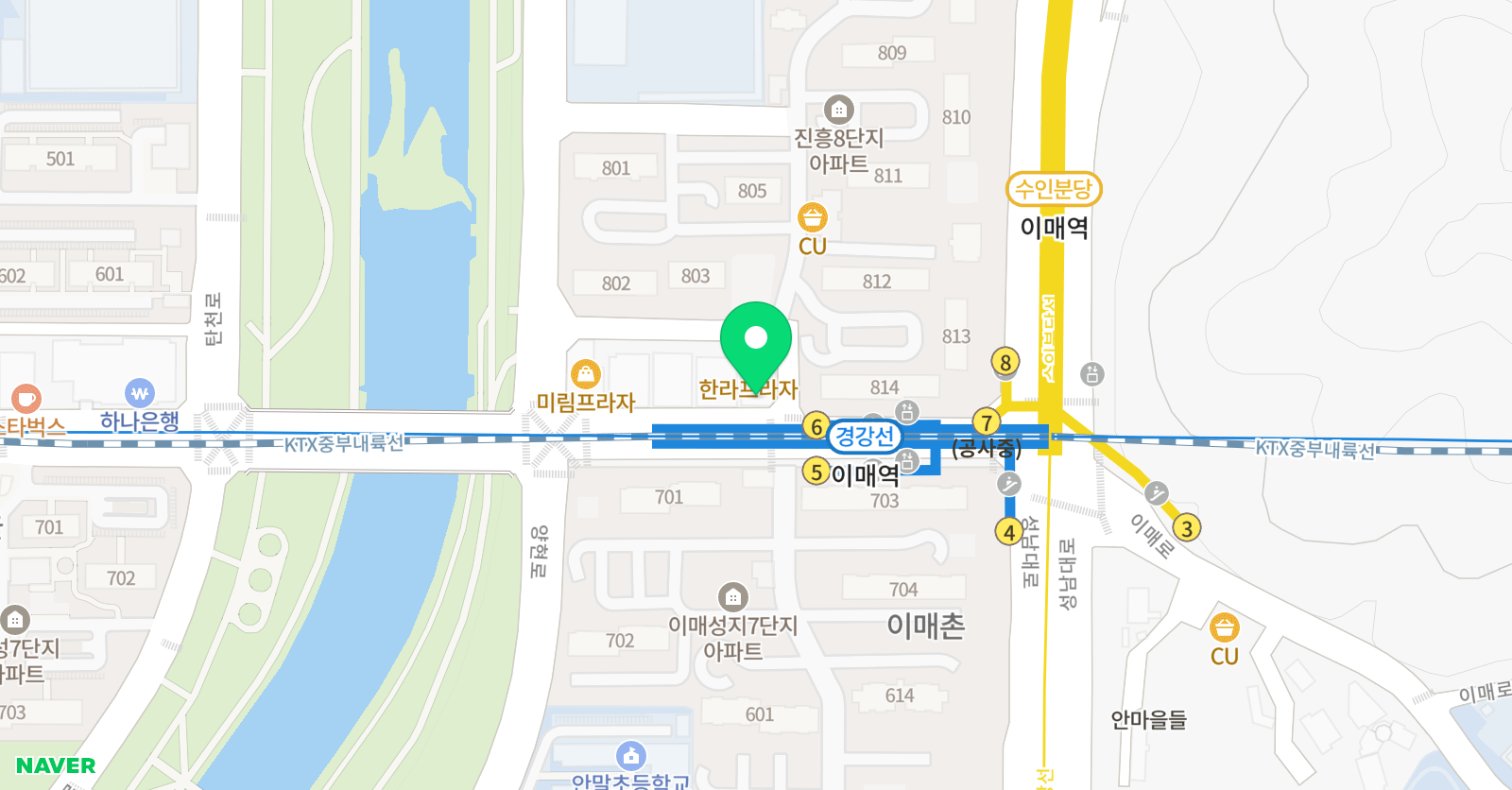 튼튼영어마스터클럽 이매학원 위치
