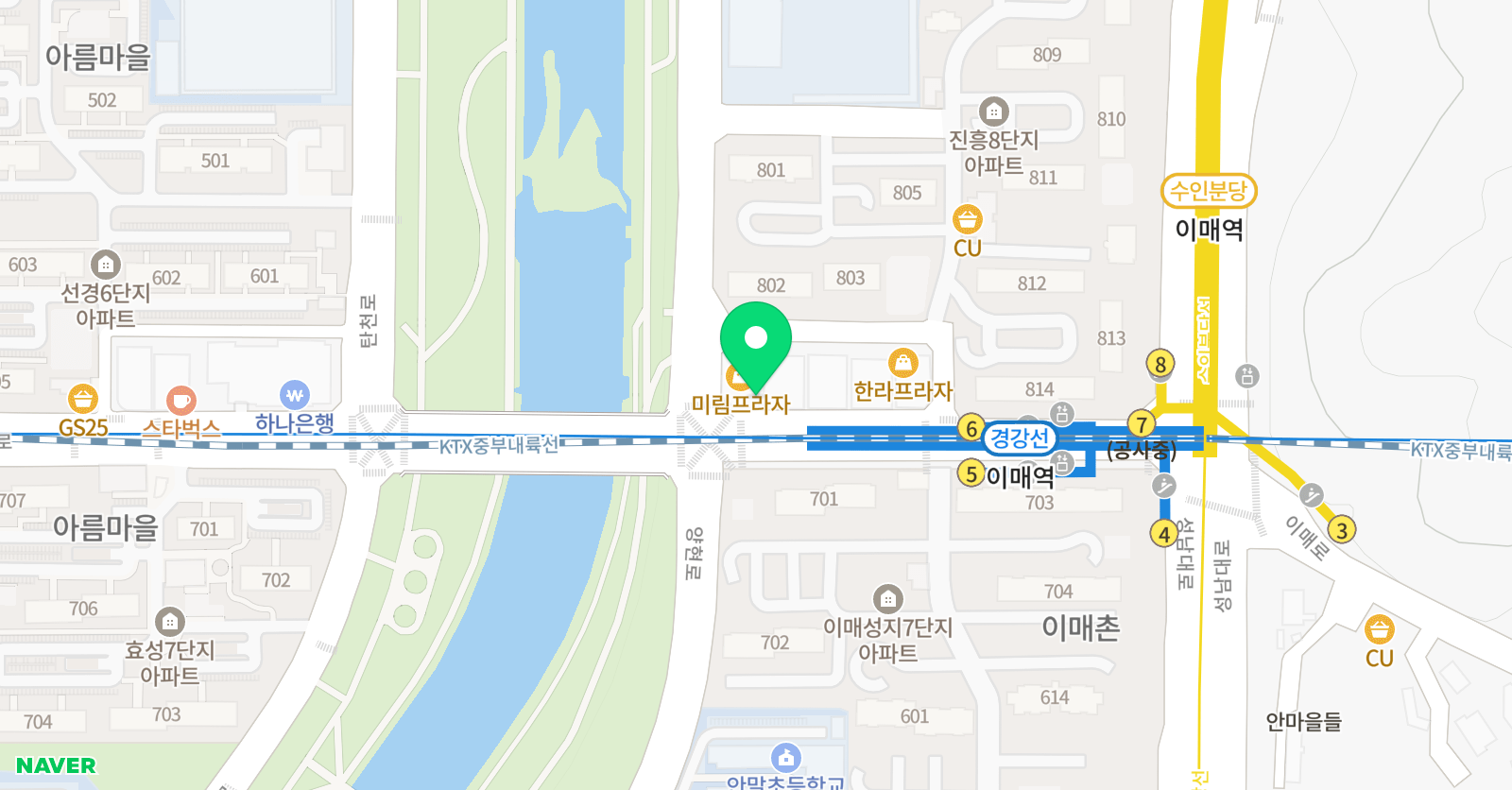 칼라 미술학원 위치