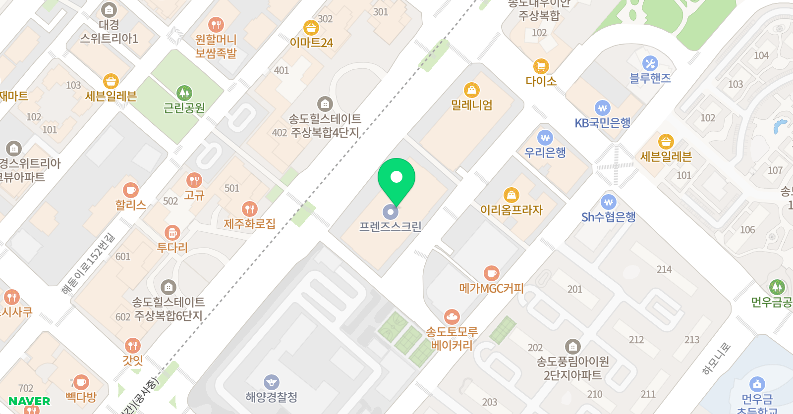 GK 리듬체조 아카데미 송도본점 위치