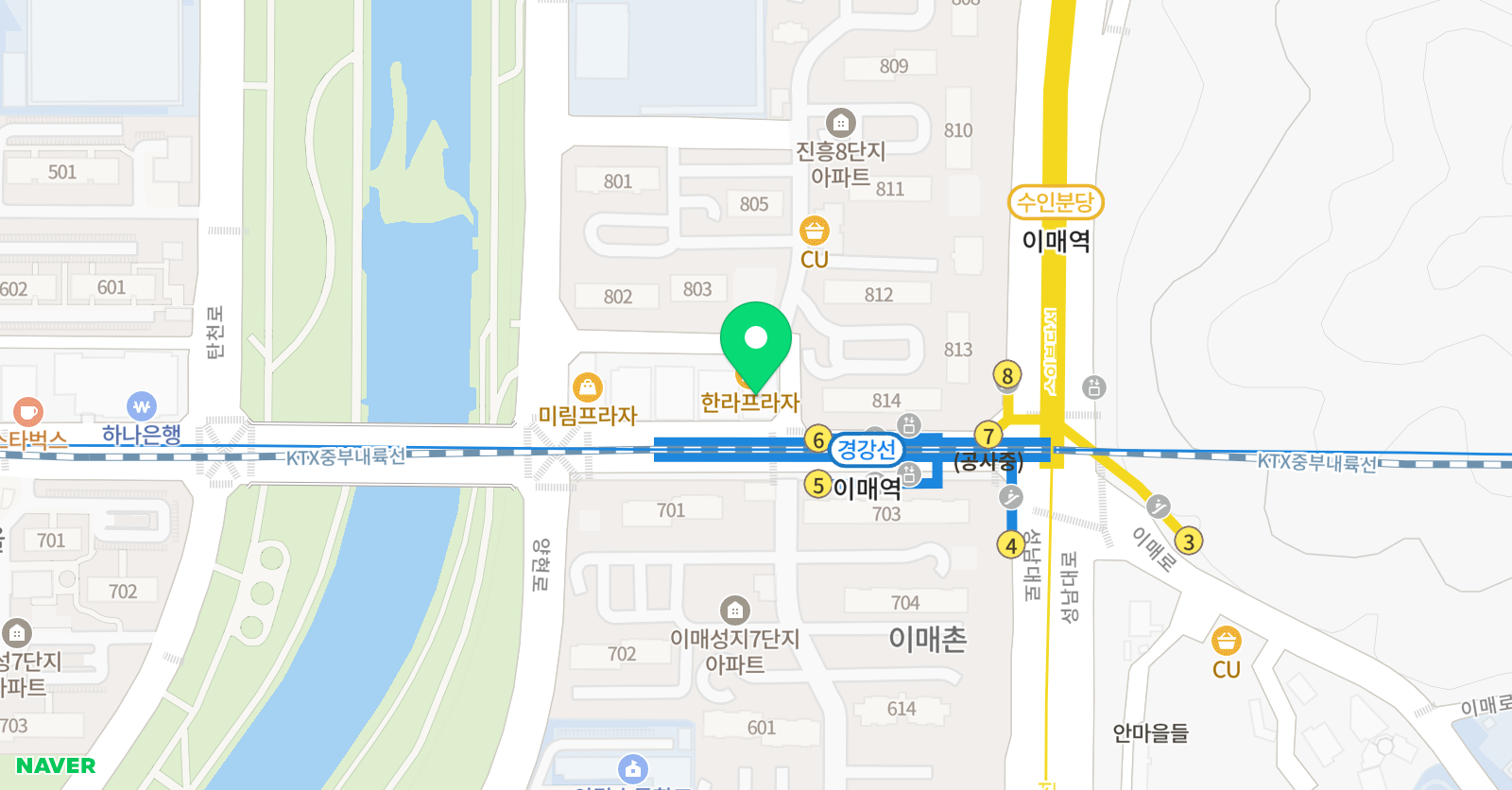 용인대석사 태권도 위치