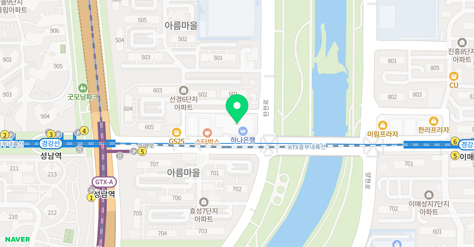코오롱스포렉스 분당점 위치