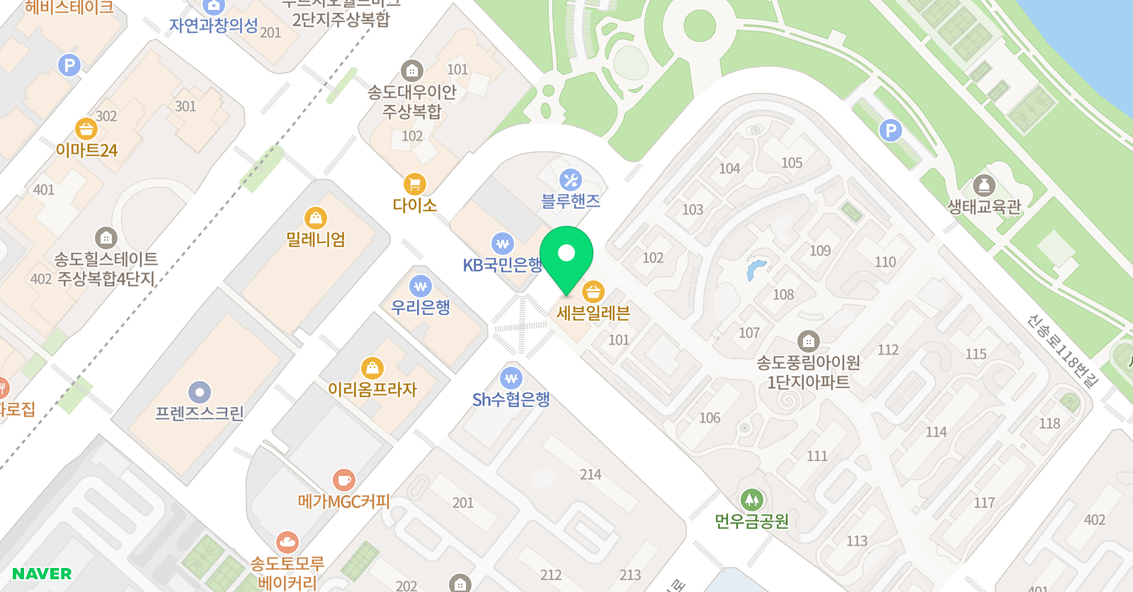 기탄사고력교실 인천연수 송도풍림점 위치