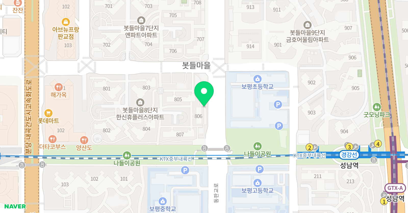 책읽는루브르아뜰리에 동판교센터 위치