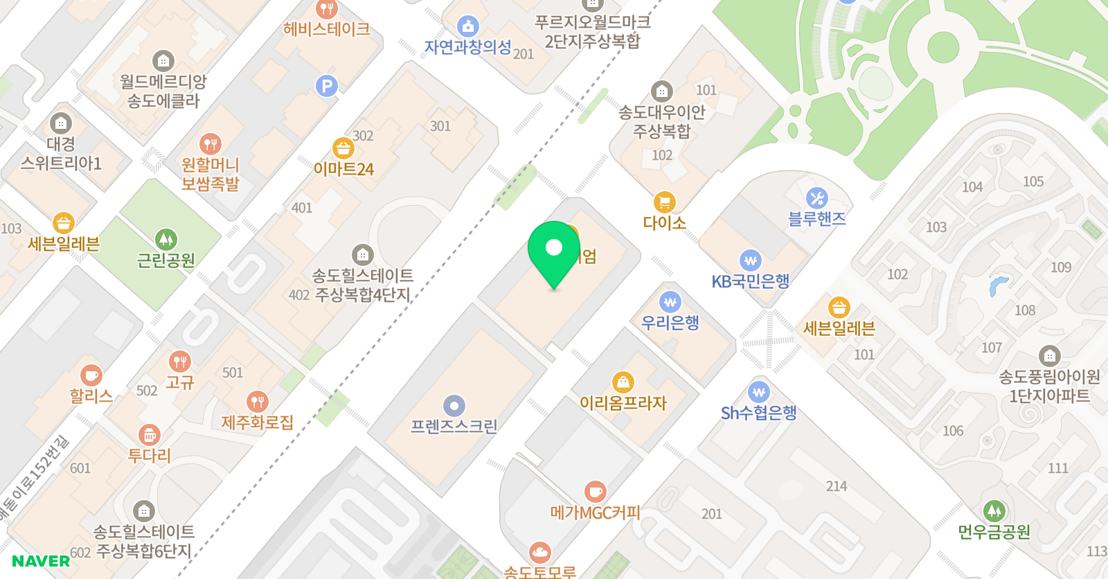 올림피아드 학원 송도국제캠퍼스 위치