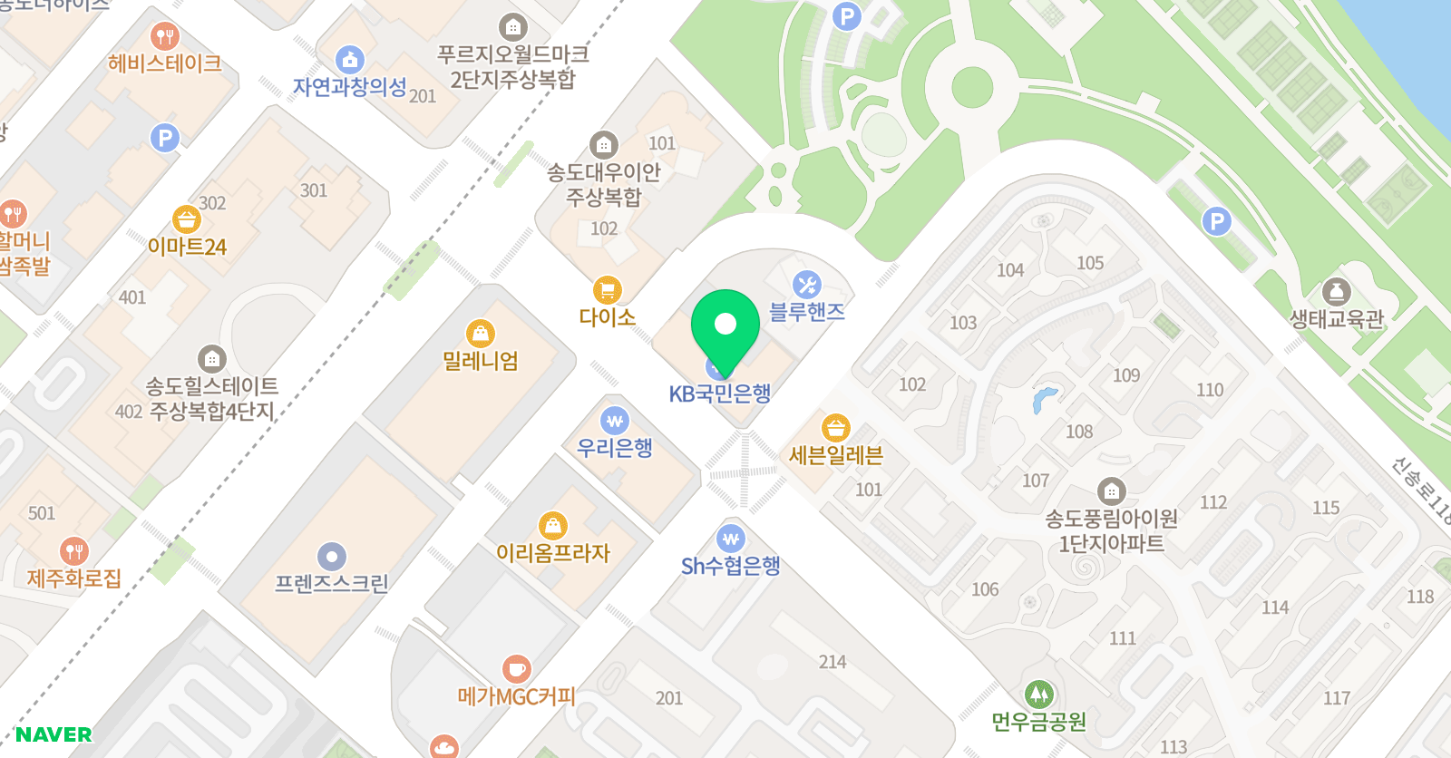 리틀팍스 어학원 인천송도센터 위치