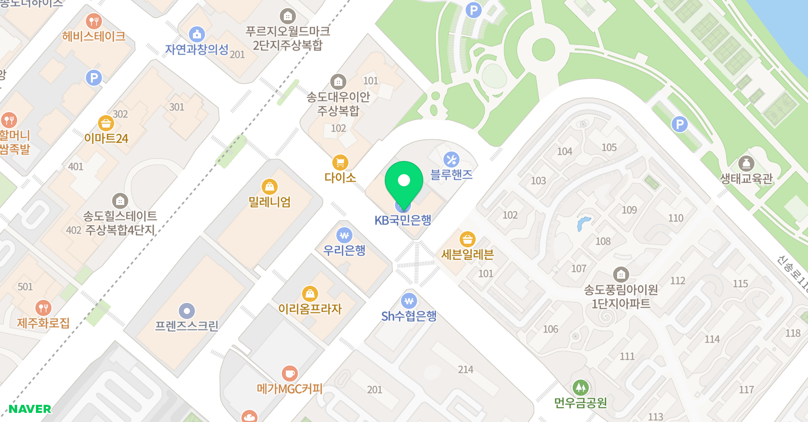 늘품 과학수학학원 위치