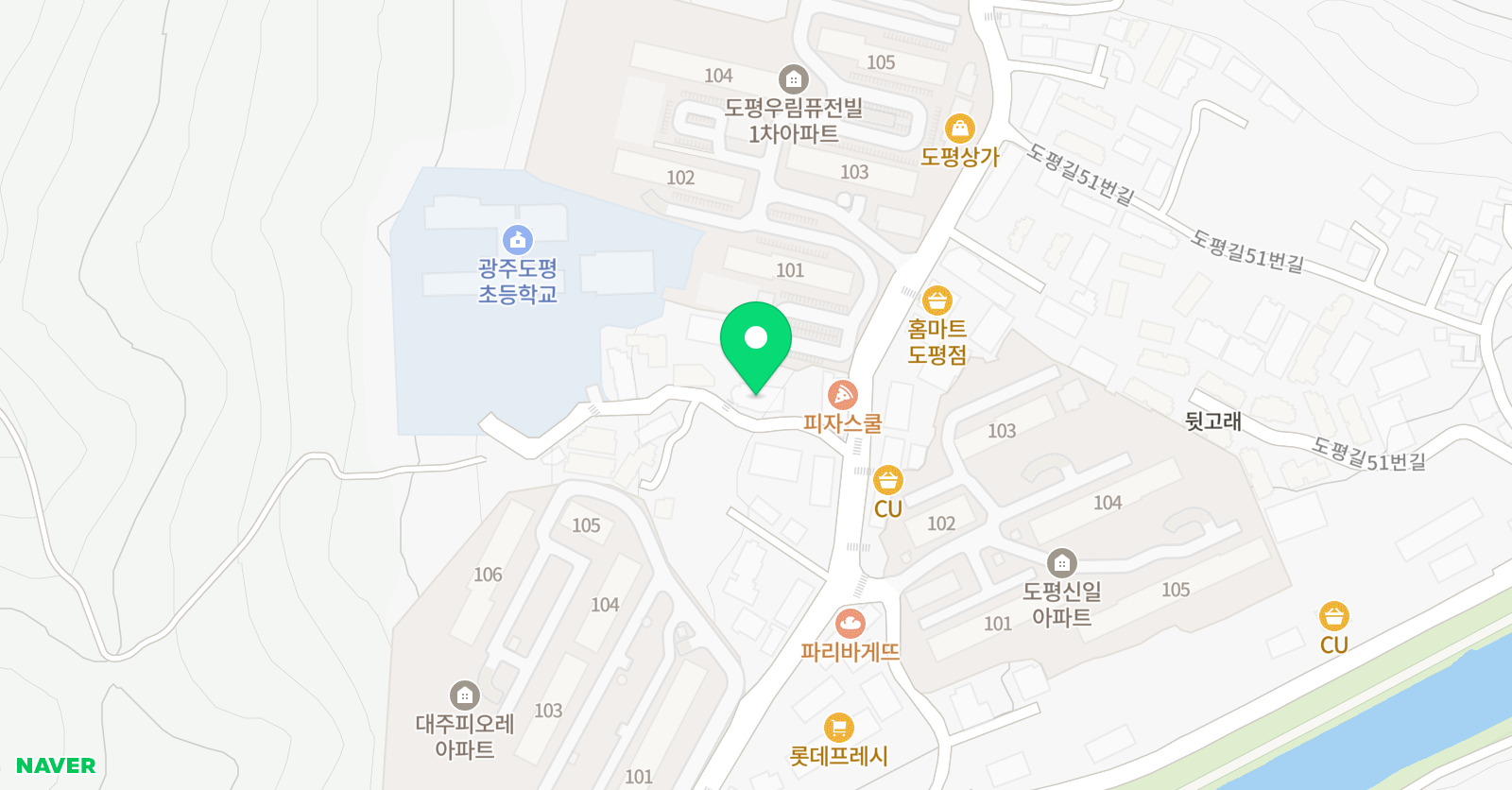 한빛 음악미술 학원 위치