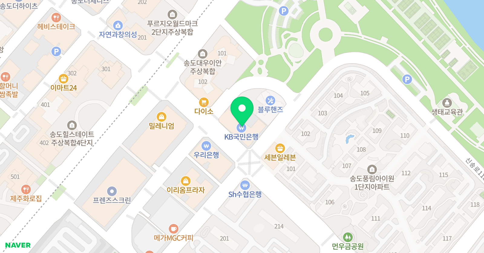 한양뮤즈 음악학원 위치