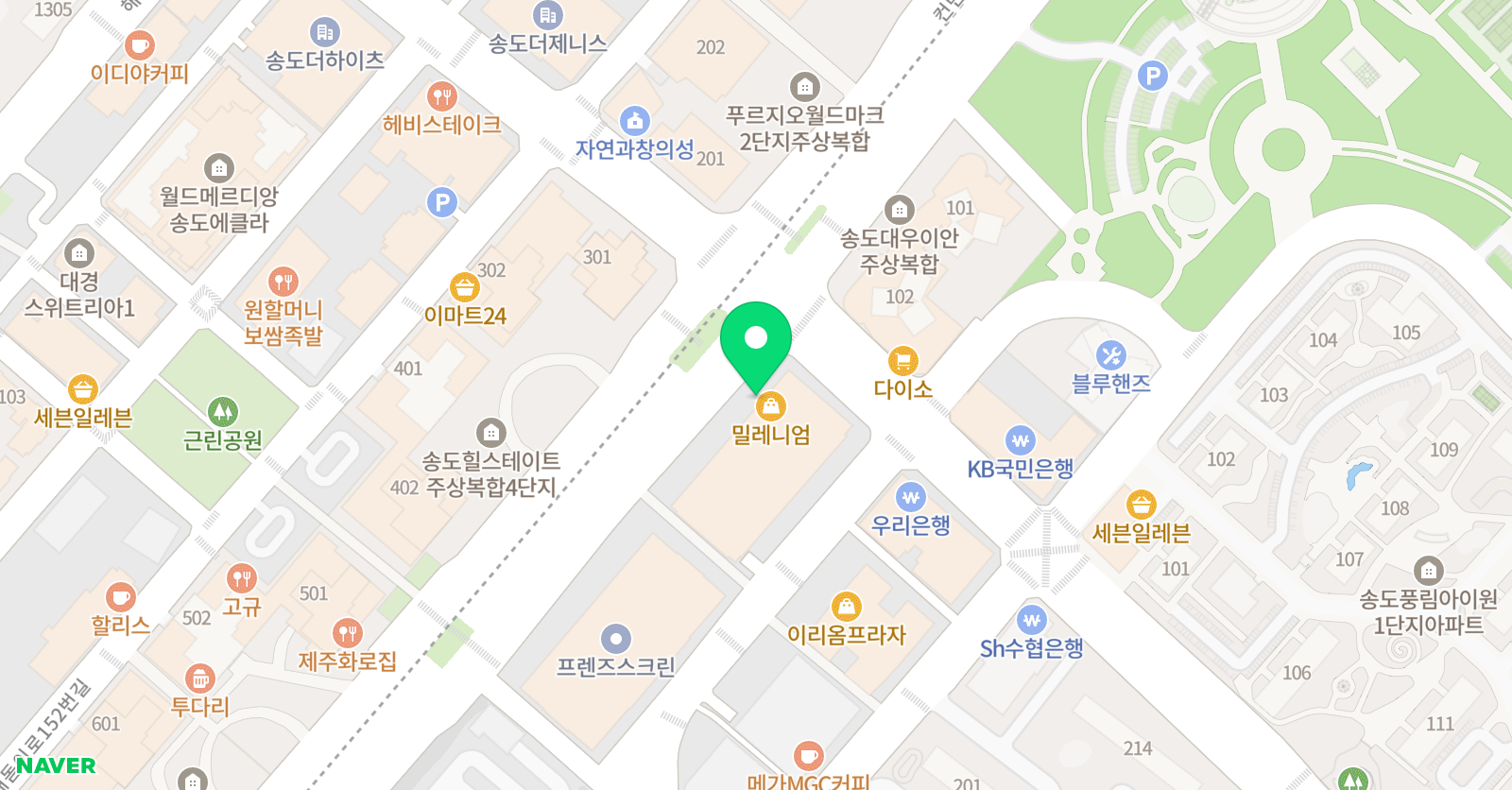 시매쓰 송도학원 위치