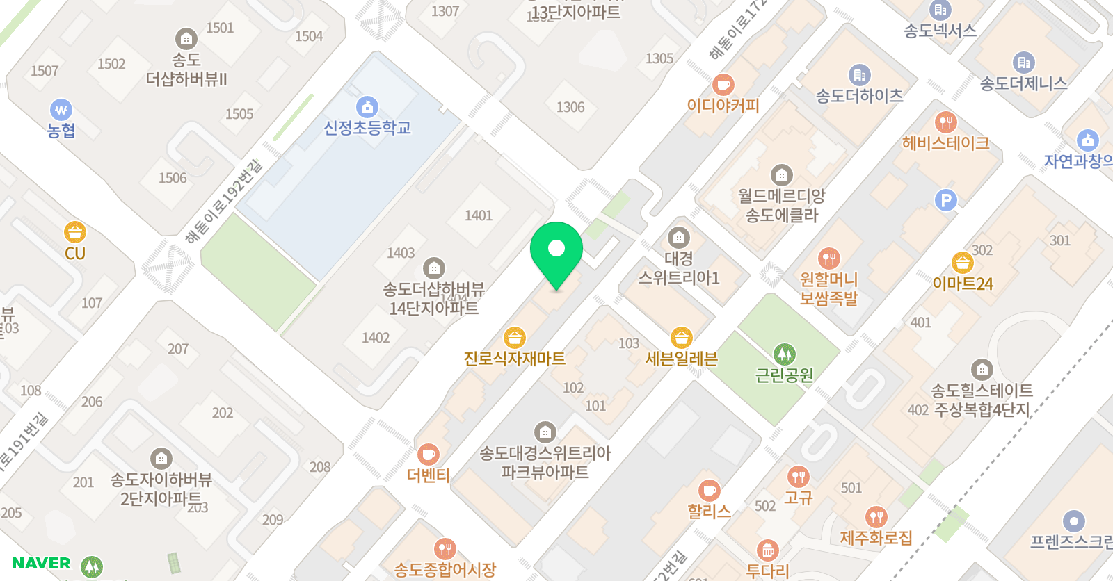 CNL 학원 송도점 위치
