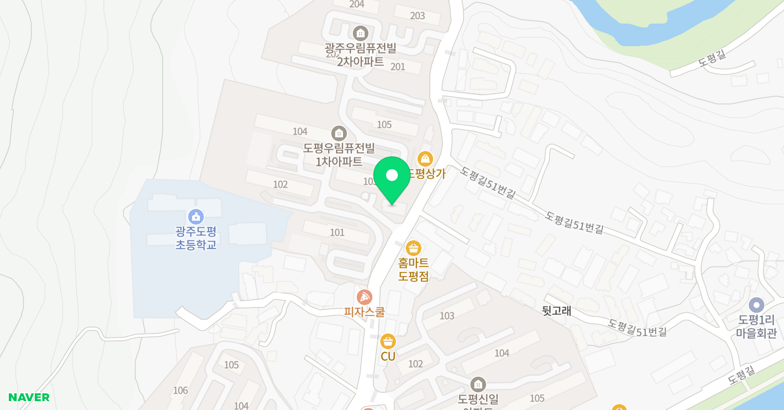 뮤엠 영어 빨간펜수학의달인 도평점 위치