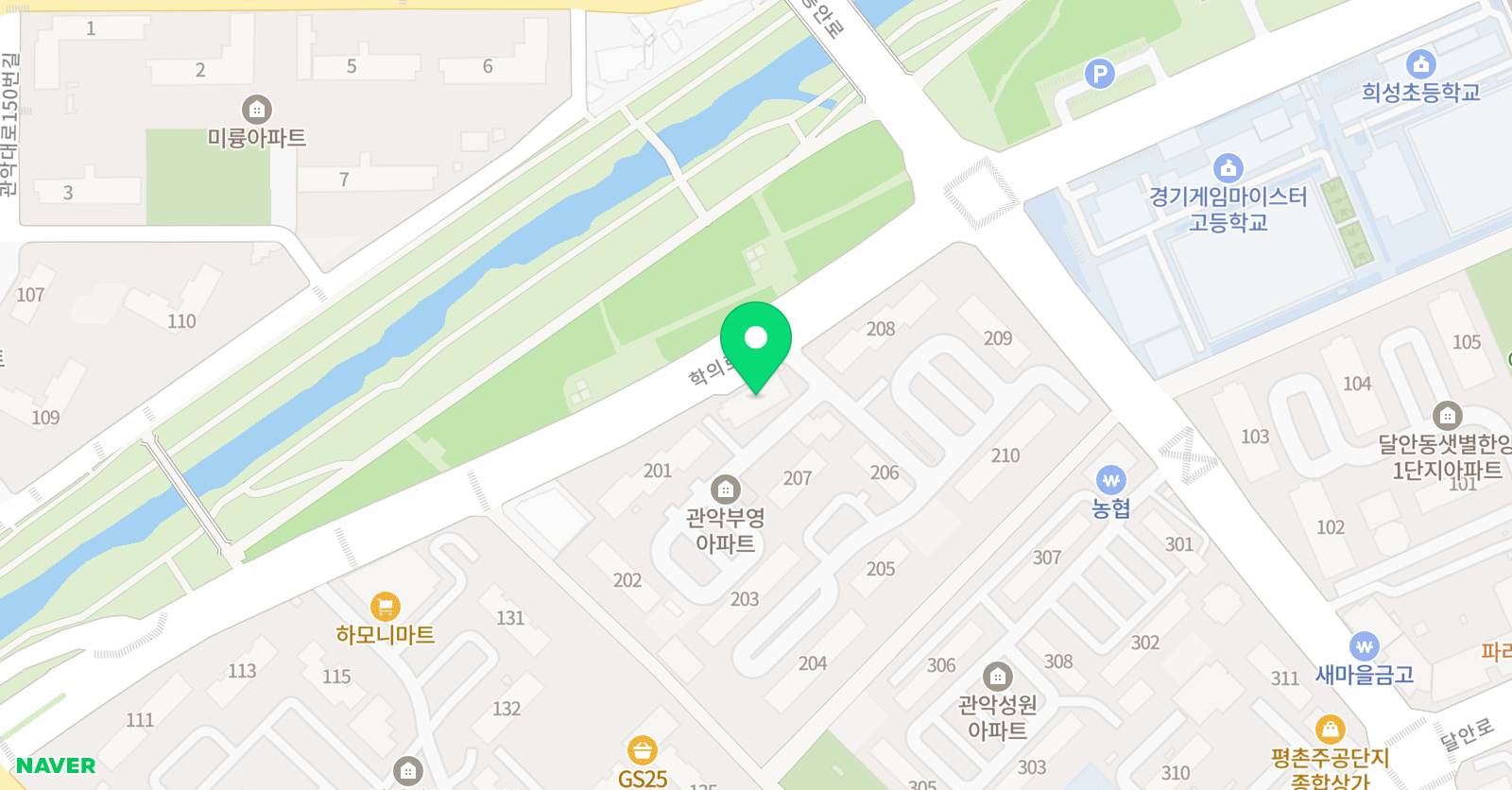 관악 해법 수학학원 위치