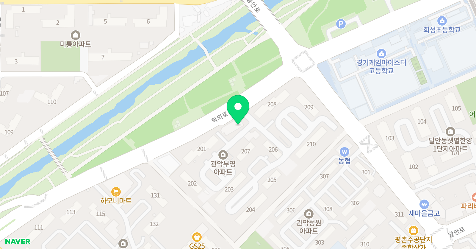 슈퍼키즈 태권도 위치