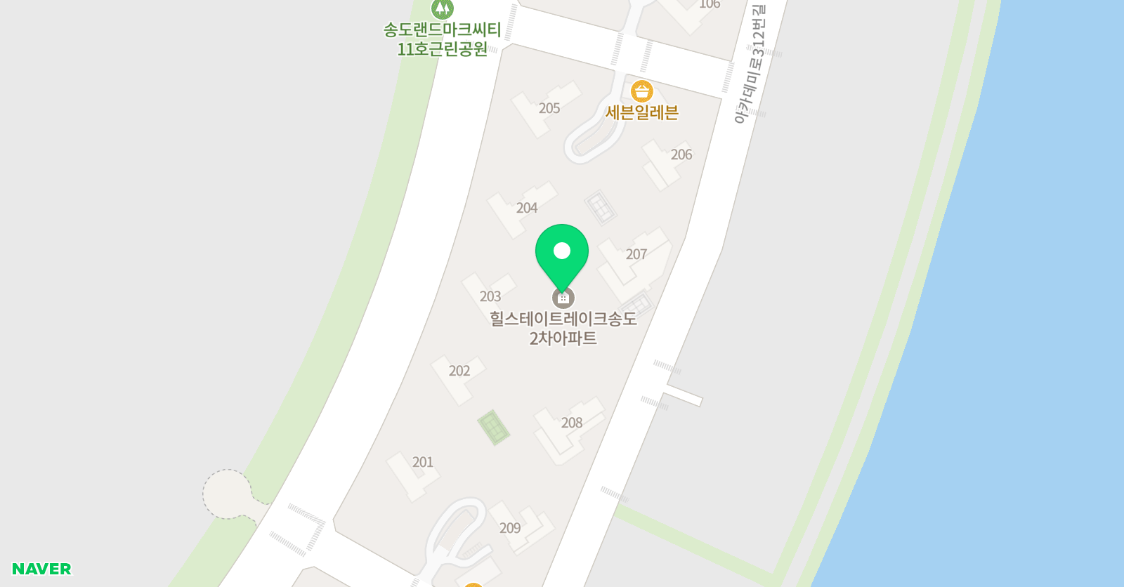 뮤엠 영어 송도힐레이크NEST 위치