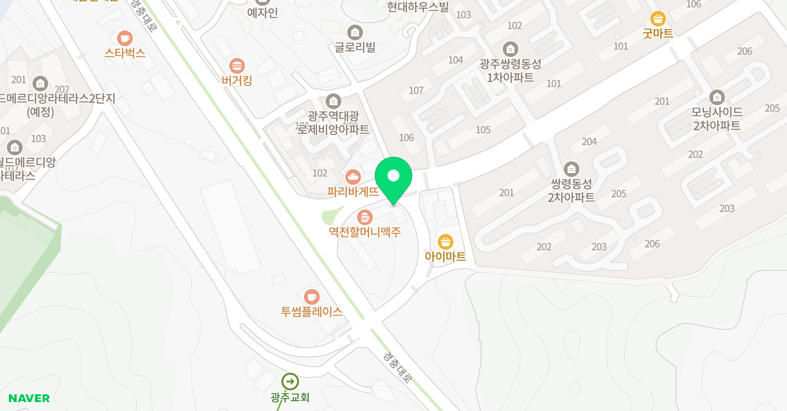 GNB 영어전문학원 쌍령캠퍼스 위치
