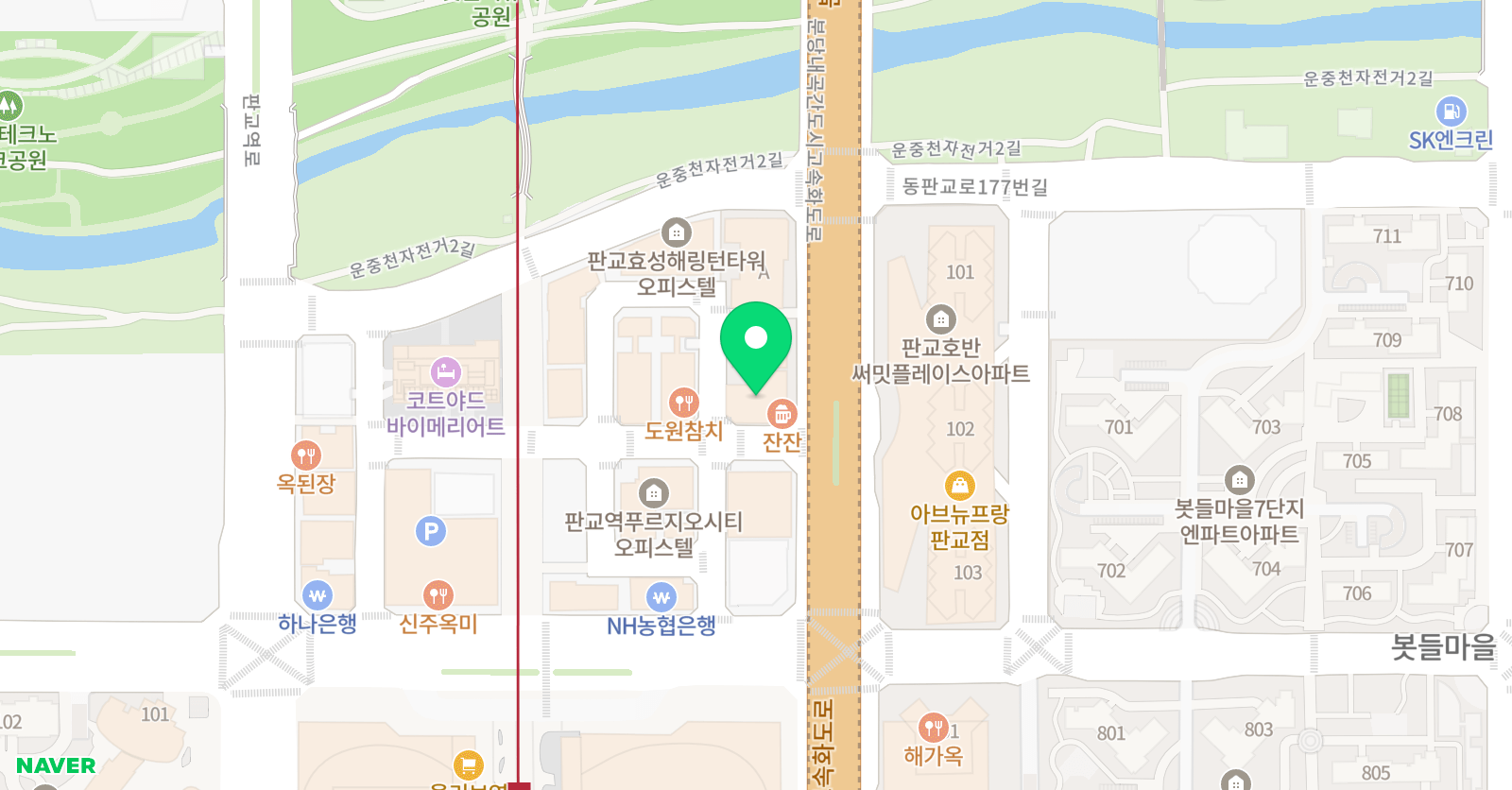 엘리트 어학원 판교점 위치