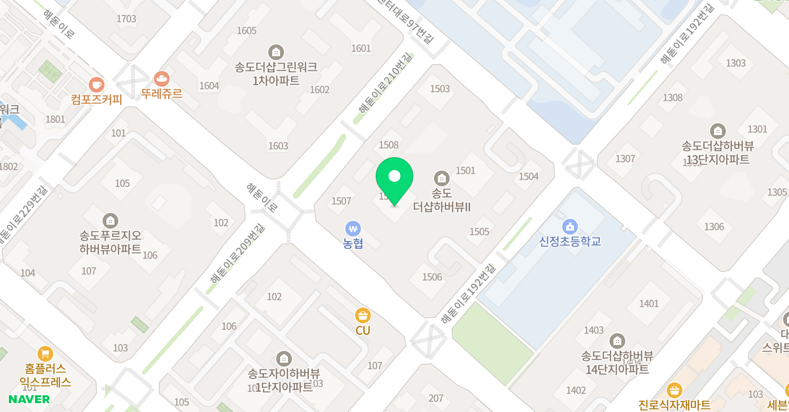 플레이팩토 송도더샵하버뷰교실 위치