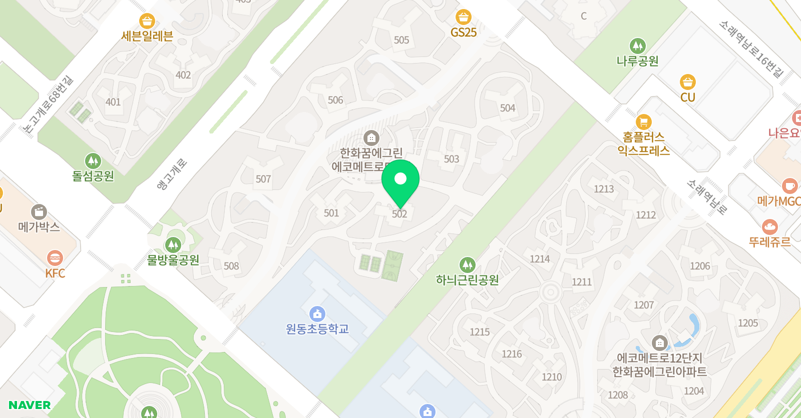 홈런 학습센터 논현에코 5단지점 위치