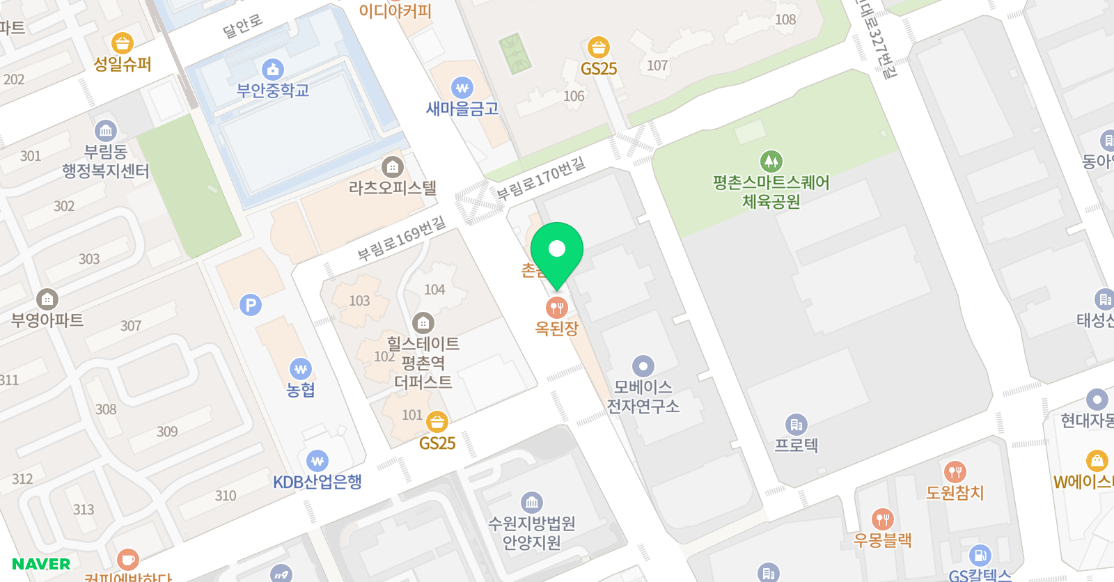 쓰리원평촌 위치