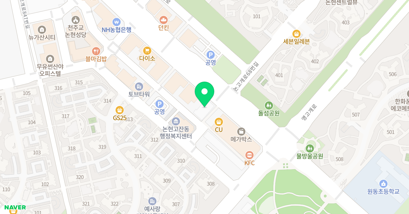 제5관 지코스 수학학원 위치