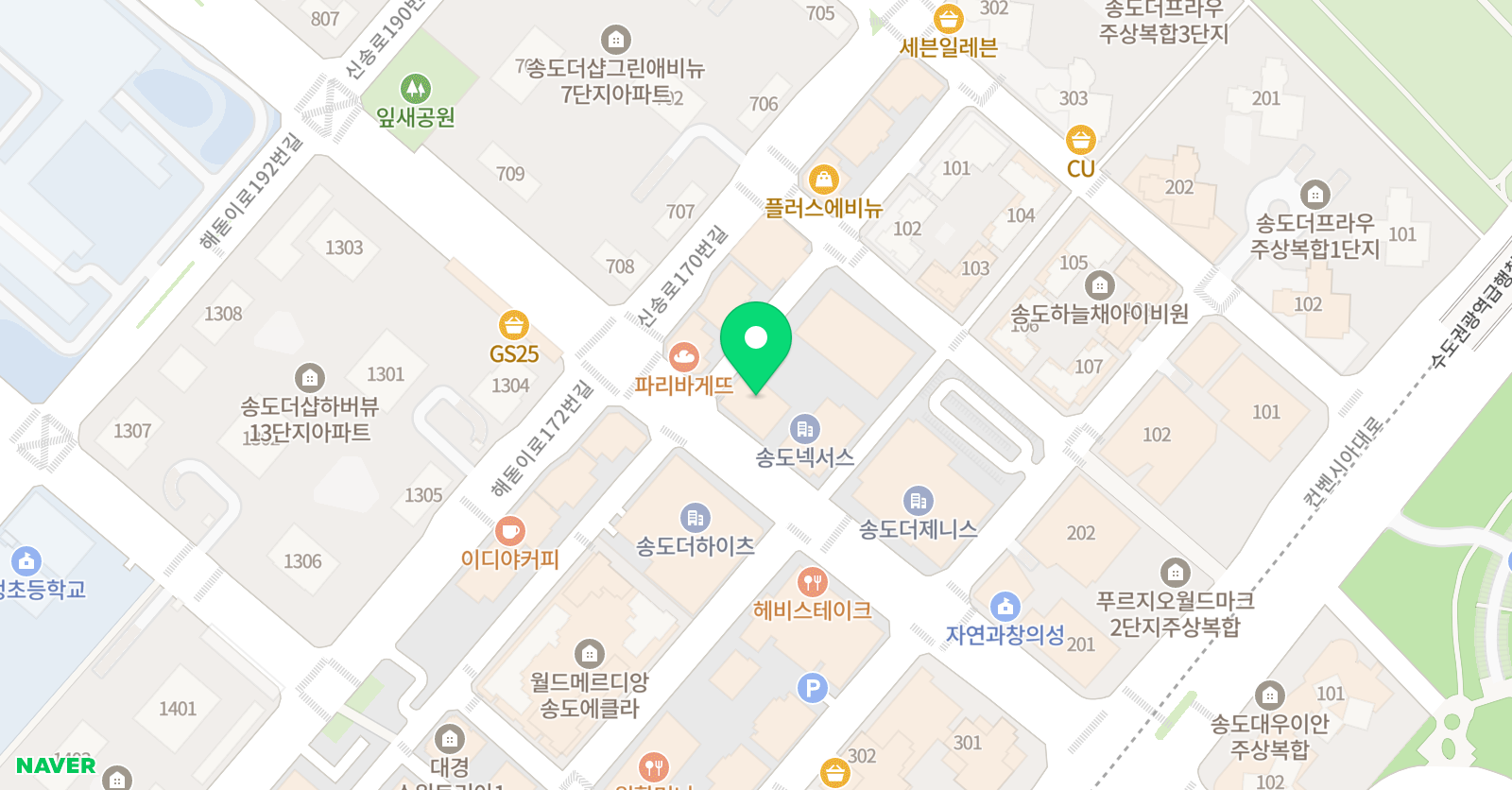 이투스 수학학원 송도점 위치