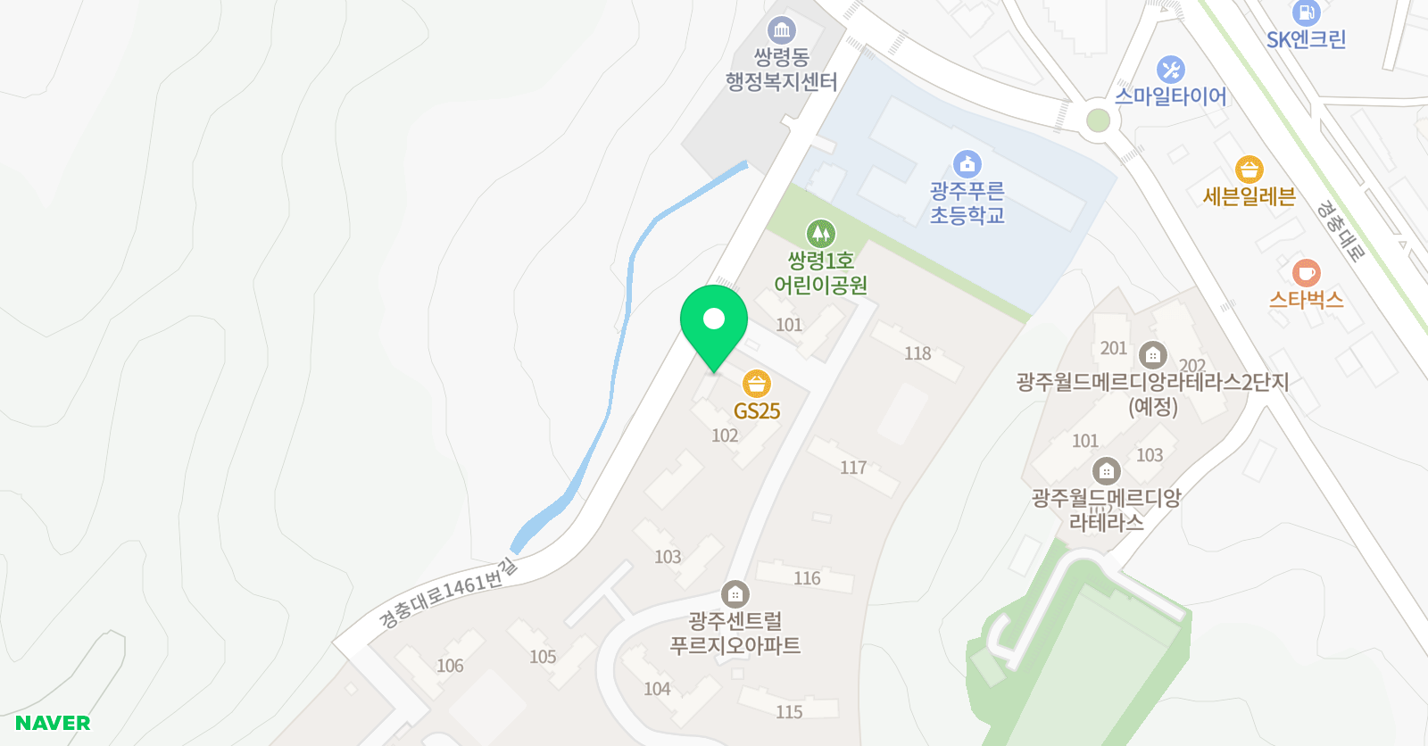 한우리 독서토론논술 푸르지오 홍클럽 위치