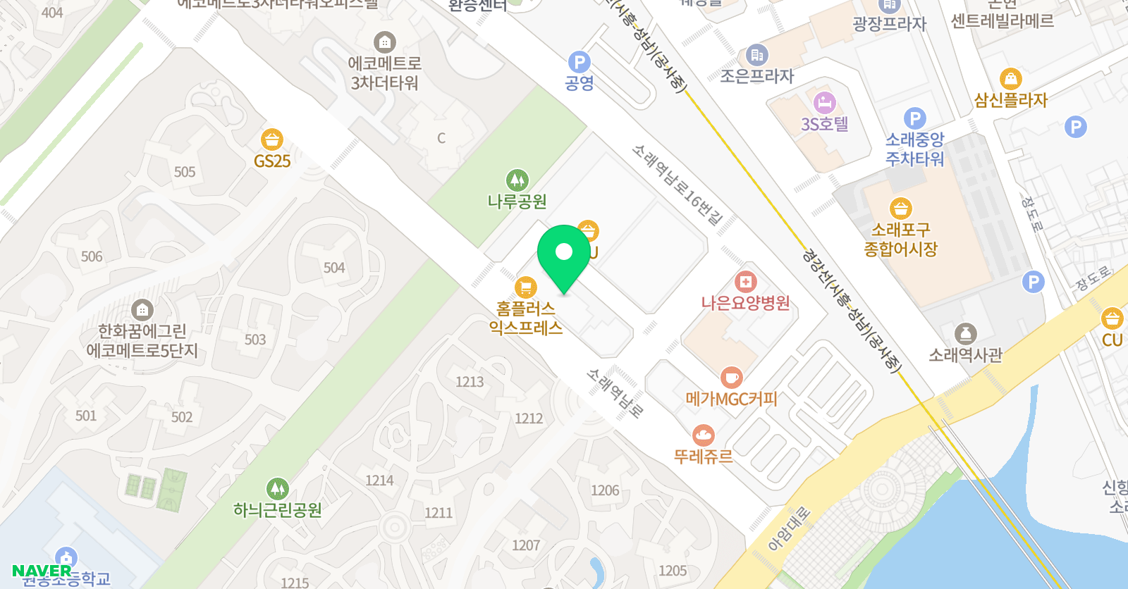 매쓰탑 수학학원 위치