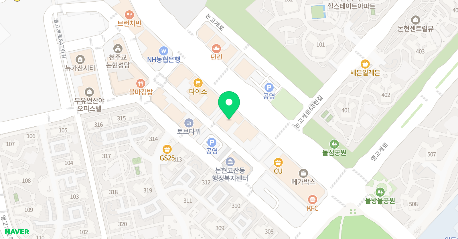 맥 수학학원 위치