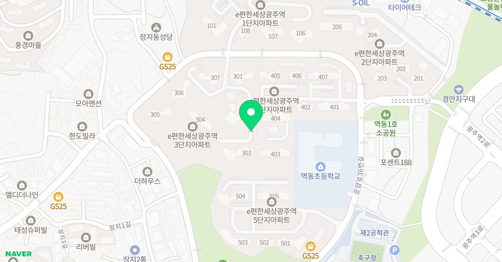 윤선생 영어숲 광주역동점 위치