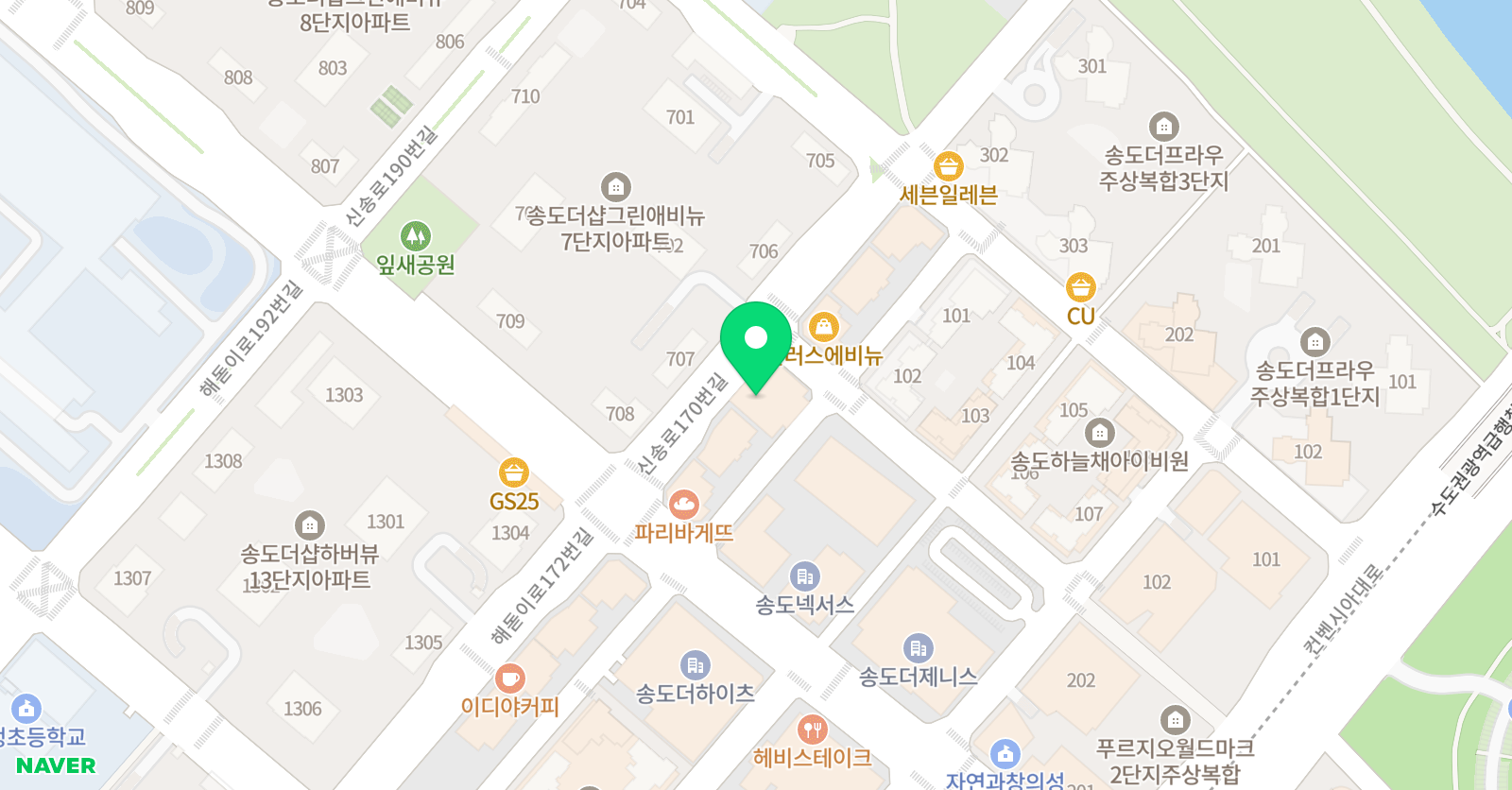 아담리즈 수학 인천송도센터 위치