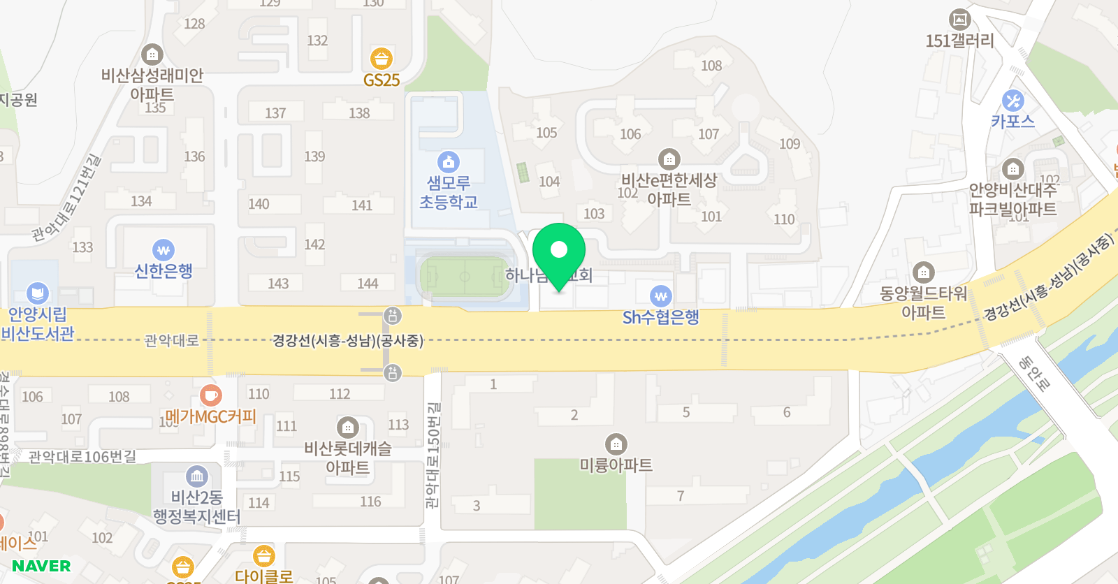 용인대여명 태권도 위치