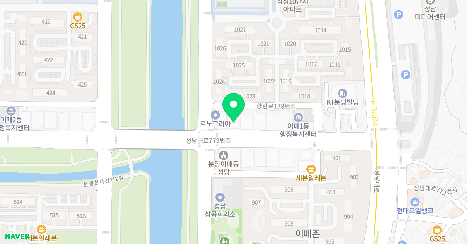 분당엣지독학관리형학습센터학원 위치