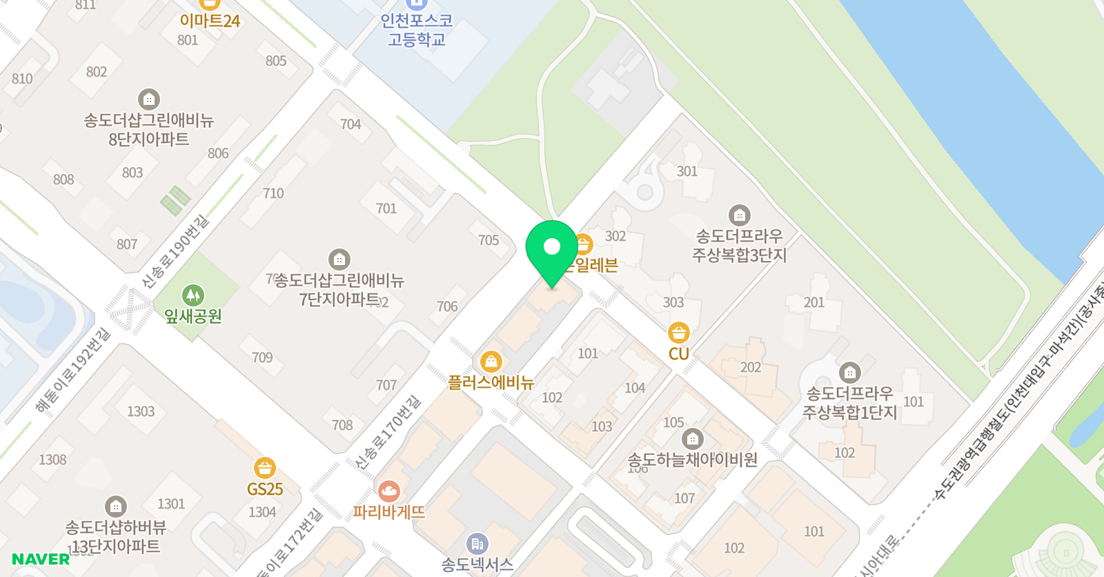 솔 학원 위치