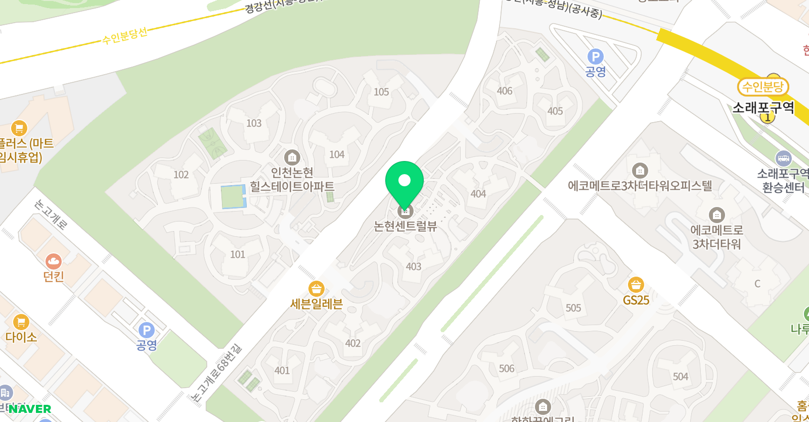 링키 영어 동산마을점 위치