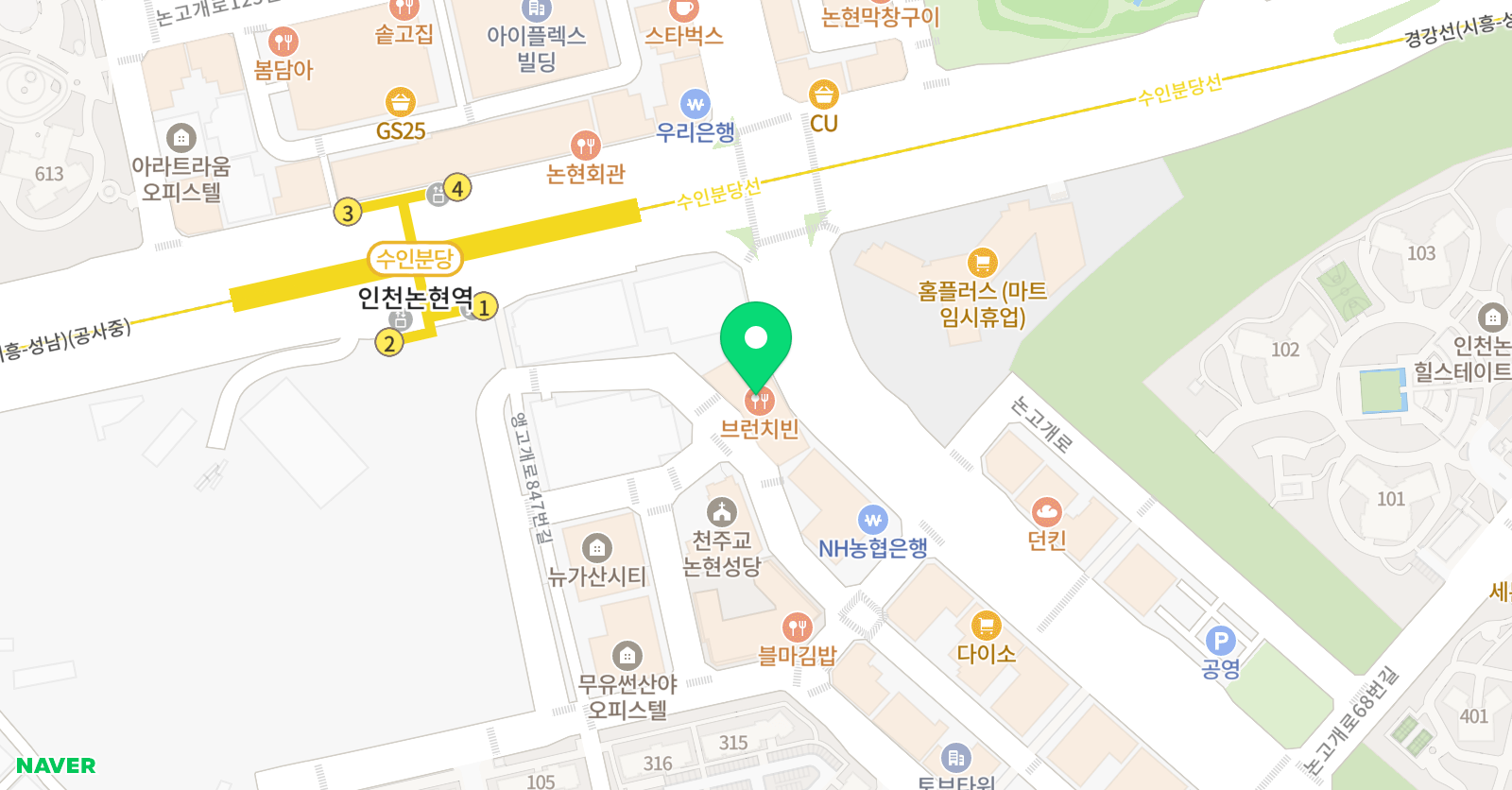 엘핀리듬체조 위치