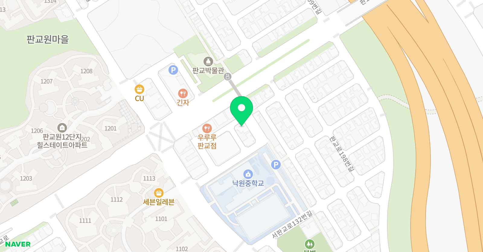 스마트해법 수학 판교원마을11단지점 위치