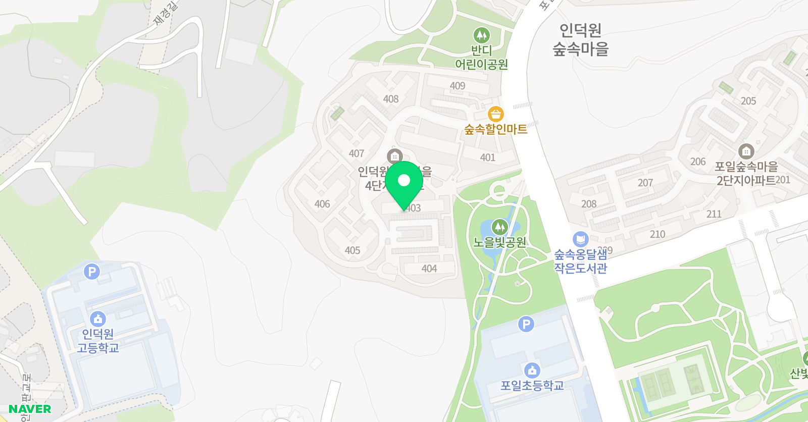 영렘브란트 포일숲속마을4단지클래스 위치