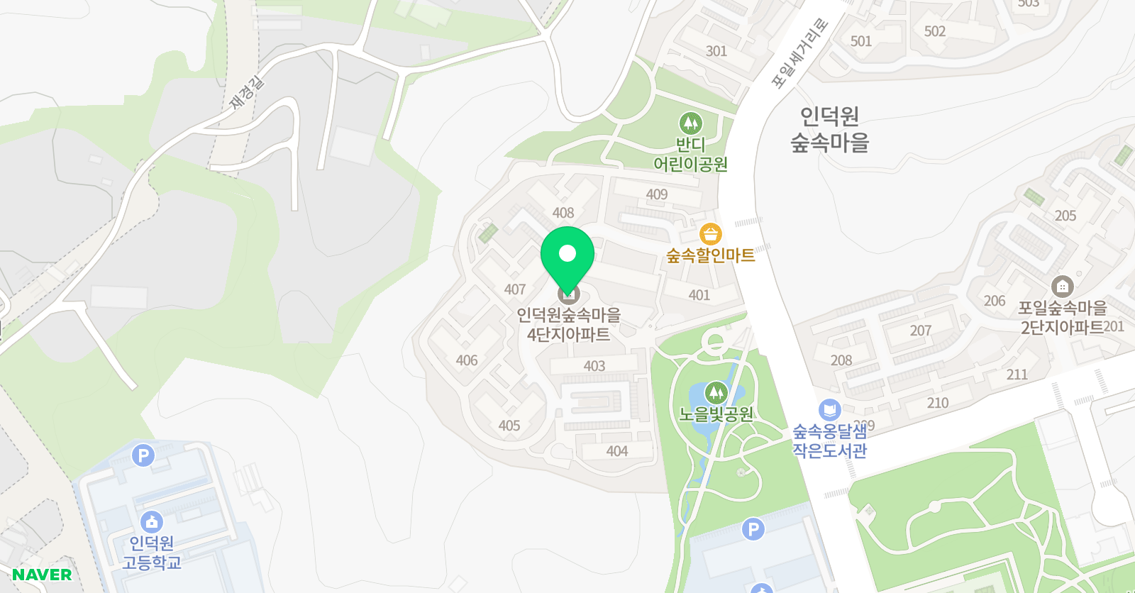 윤선생 우리집앞 영어교실 의왕포일숲속1점 위치