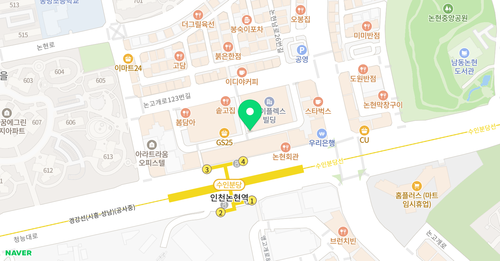 작가들의이야기 미술학원 위치
